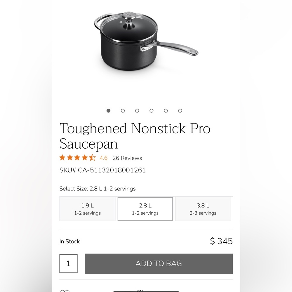 Le Creuset Black Cookware Nonstick Saucepan